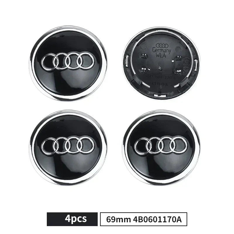4pcs 69mm Car Styling Wheel Center Cap Hub Covers Badge For Audi A3 A4 A5 A6 A7 A8 S4 S6 A4L A6L 4B0601170A Auto Accessories
