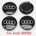4PCS 60mm 61mm 68mm 69mm 77mm Car Wheel Center Cap Hub Cover Badge For Audi A6 A3 A4 A5 A6 Q2L Q3 Q5 Q7 Q8 R8 Hubcap Accessories