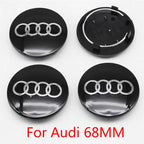 4PCS 60mm 61mm 68mm 69mm 77mm Car Wheel Center Cap Hub Cover Badge For Audi A6 A3 A4 A5 A6 Q2L Q3 Q5 Q7 Q8 R8 Hubcap Accessories