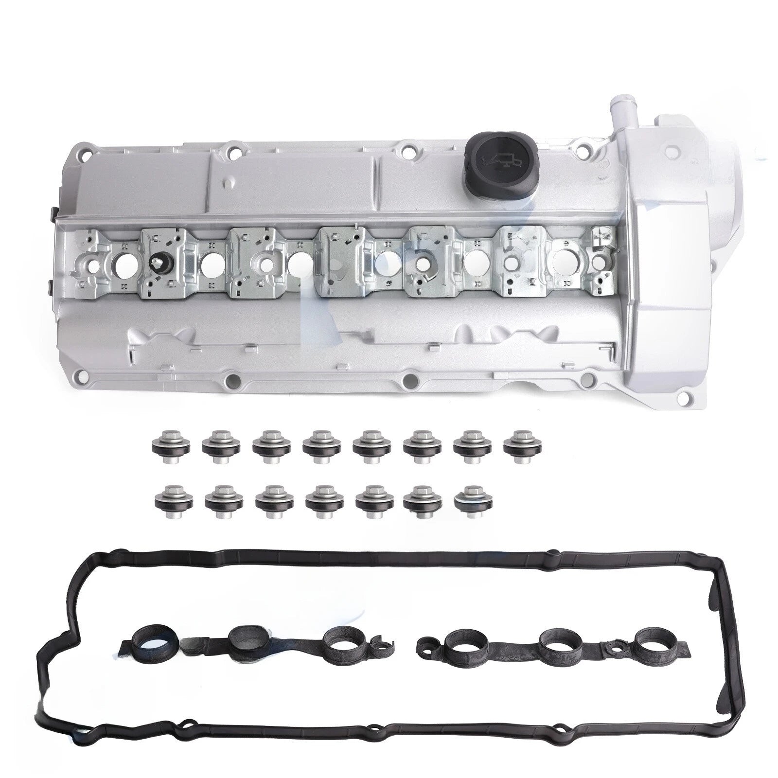 004-077ALU 11121703341 Upgraded Version Valve Cover For 1996-1998 BMW E36 328i 1997-1998 E39 528i Aluminum