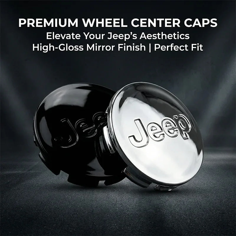 4Pcs/set Anti-Rust Snap-On Wheel Center Hub Caps Center Covers for Jeep Renegade Compass Wrangler JK Patriot Grand Cherokee SRT