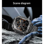 2026 TANK New 1400mAh Military GPS Smart Watch Men 2.01" AMOLED Screen 10ATM Waterproof Clock SOS Call Flashlight Smartwatch iOS