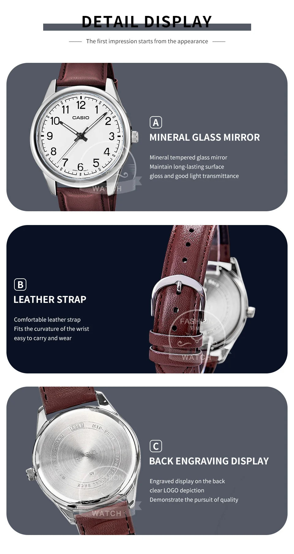 Casio watch for men Digital Hands Arabic numerals Quartz Watch reloj casio hombre MTP-V005L Series