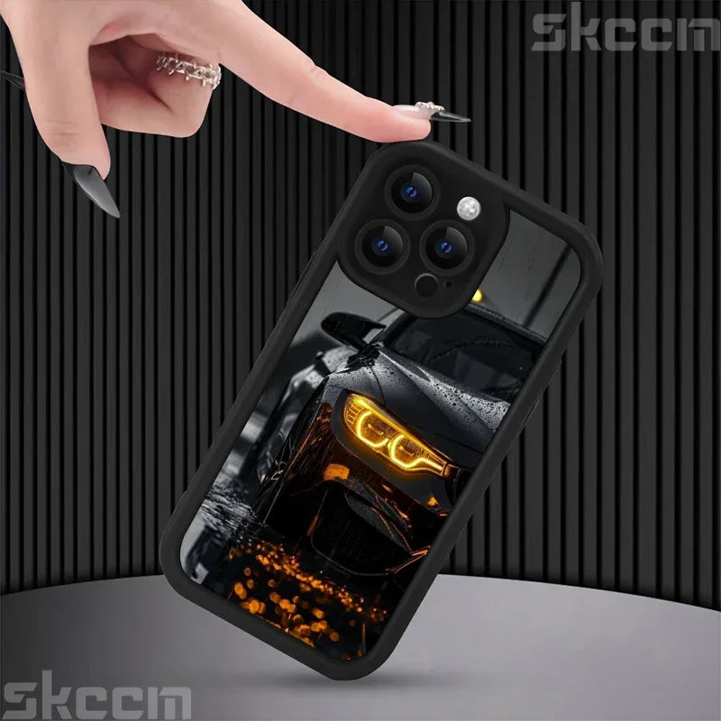 Fashions Car Pattern Silicone Phone Case For iPhone 17 16 Pro Max 15 14 11 12 13 7 8 16 Plus XS X XR Matte Shockproof Soft Cover