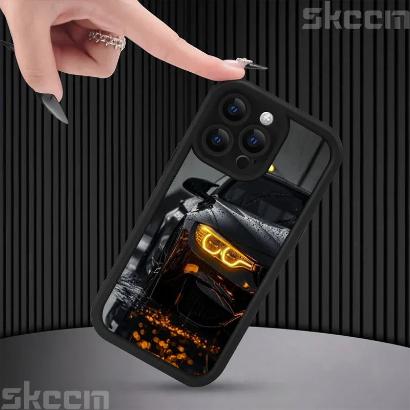 Fashions Car Pattern Silicone Phone Case For iPhone 17 16 Pro Max 15 14 11 12 13 7 8 16 Plus XS X XR Matte Shockproof Soft Cover