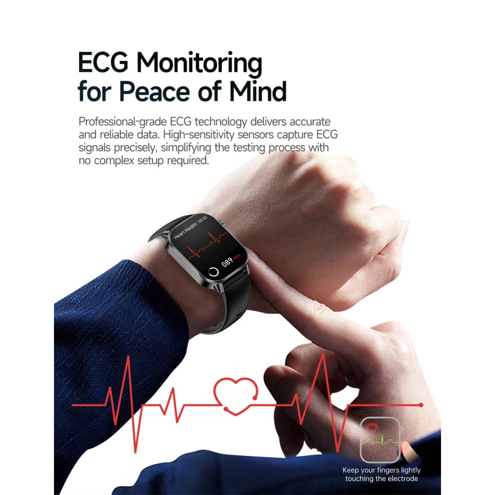 2026 New Model Uric Acid & Lipid Health Analysis Smart Watch Men ECG+PPG Bluetooth Call 2.01-inch Flashlight Smartwatch Women