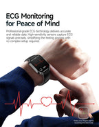 2026 New Model Uric Acid & Lipid Health Analysis Smart Watch Men ECG+PPG Bluetooth Call 2.01-inch Flashlight Smartwatch Women