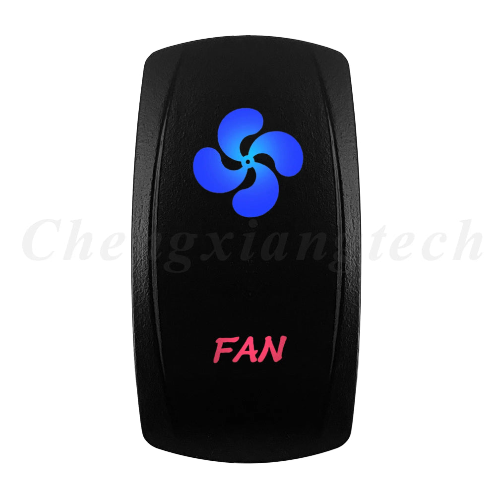 Waterproof 5 Pins SPST On/Off Rocker Switch Blue & Red Led 20A/12V 10A/24V Toggle Switch GPS for Cars,Trucks, RVs, Boats