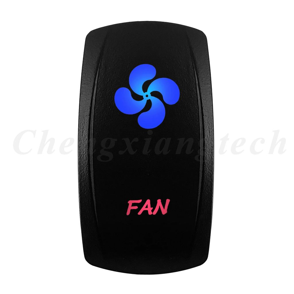 Waterproof 5 Pins SPST On/Off Rocker Switch Blue & Red Led 20A/12V 10A/24V Toggle Switch GPS for Cars,Trucks, RVs, Boats