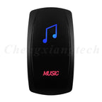 Waterproof 5 Pins SPST On/Off Rocker Switch Blue & Red Led 20A/12V 10A/24V Toggle Switch GPS for Cars,Trucks, RVs, Boats