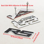 3D Metal RS Logo Sticker Front Grill Emblem Rear Trunk Badge For Chevrolet Onix Blazer lumina Camaro Cruze Monza Car Accessories