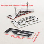3D Metal RS Logo Sticker Front Grill Emblem Rear Trunk Badge For Chevrolet Onix Blazer lumina Camaro Cruze Monza Car Accessories