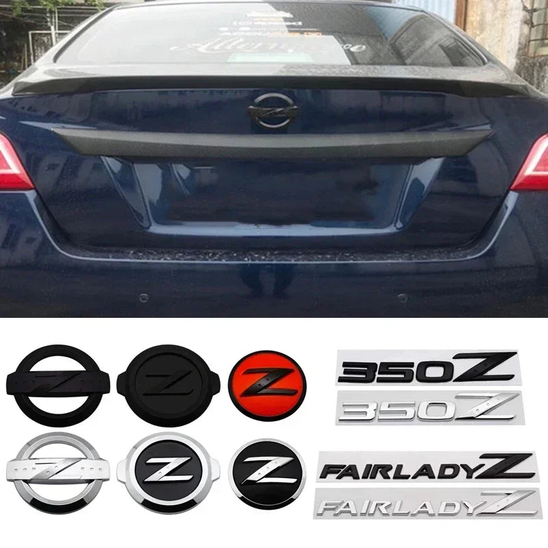 Car Rear Trunk Emblem Badge Sticker Decals for Nissan Z Logo 350Z 370Z Fairlady Z3 Z34 Almera Sylphy Altima Sentra