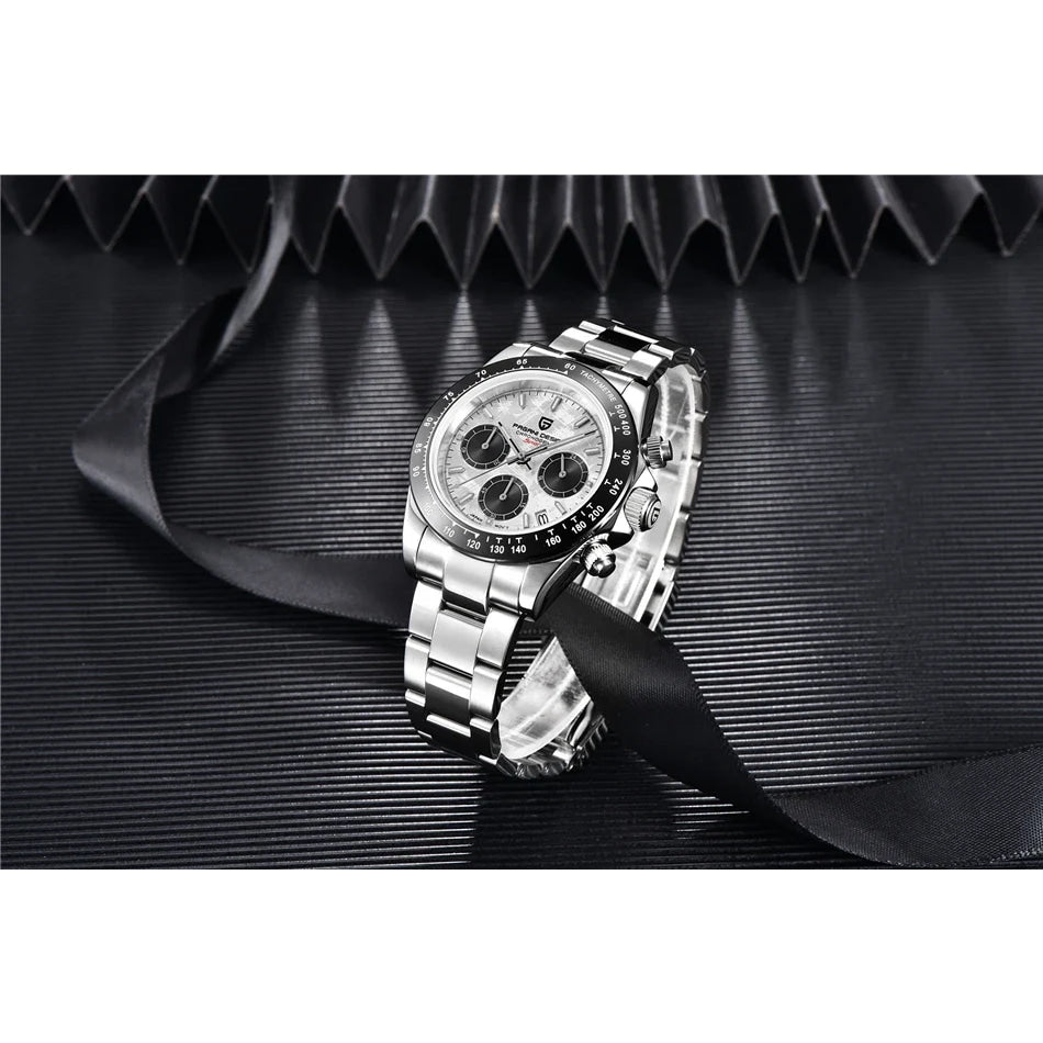 40mm New V2 PAGANI DESIGN Classic fashion Men Quartz Watches Sapphire Retro Chronograph Stainless Steel Waterproof Watch for Men