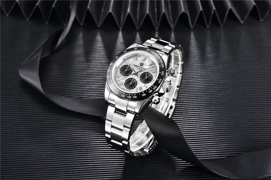 40mm New V2 PAGANI DESIGN Classic fashion Men Quartz Watches Sapphire Retro Chronograph Stainless Steel Waterproof Watch for Men