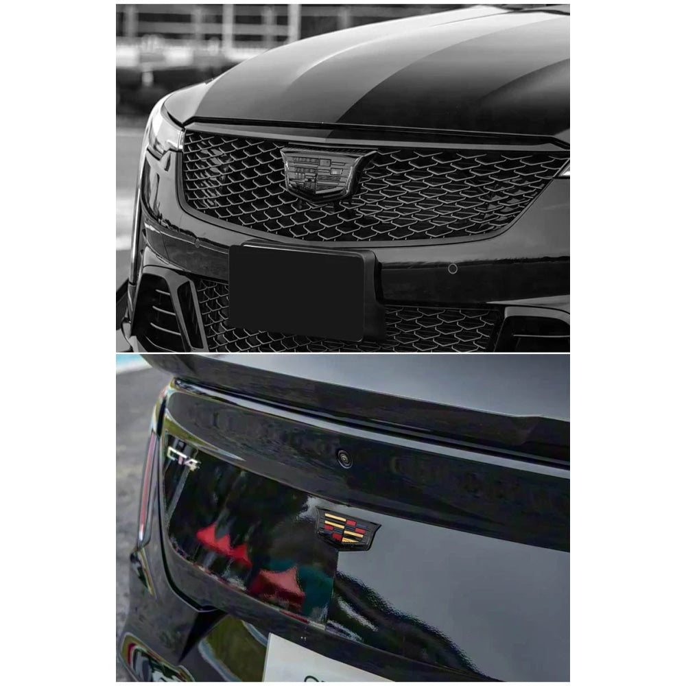 ABS Car Front Grille Rear Trunk Logo Emblem Sticker For Cadillac CT4 CT5 CT6 XT4 XT5 XT6 ATS XTS Replacement Badge Decoration