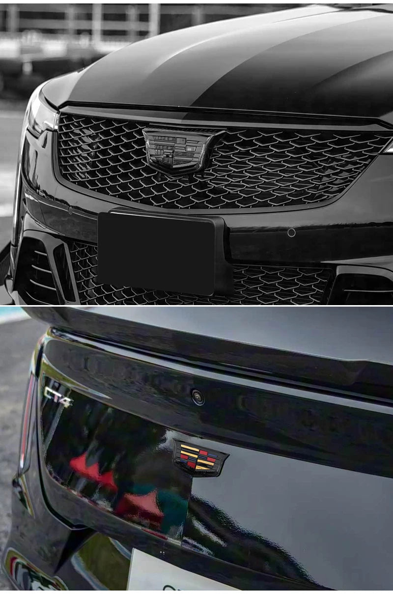 1pcs 3D ABS Car Front Grille Center Emblem Badge Rear Trunk Sticker Accessories For Cadillac CT4 CT5 CT6 XT4 XT5 XT6 XTS ATS