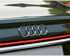 Car Logo Badge Black SFront Grille Rear Trunk 4Ring Sticker Emblem For Audi A1 A3 A4 A5 A6 A7 S3 S4 S5 S6 RS3 RS4 RS6 Q3 Q5 Q7