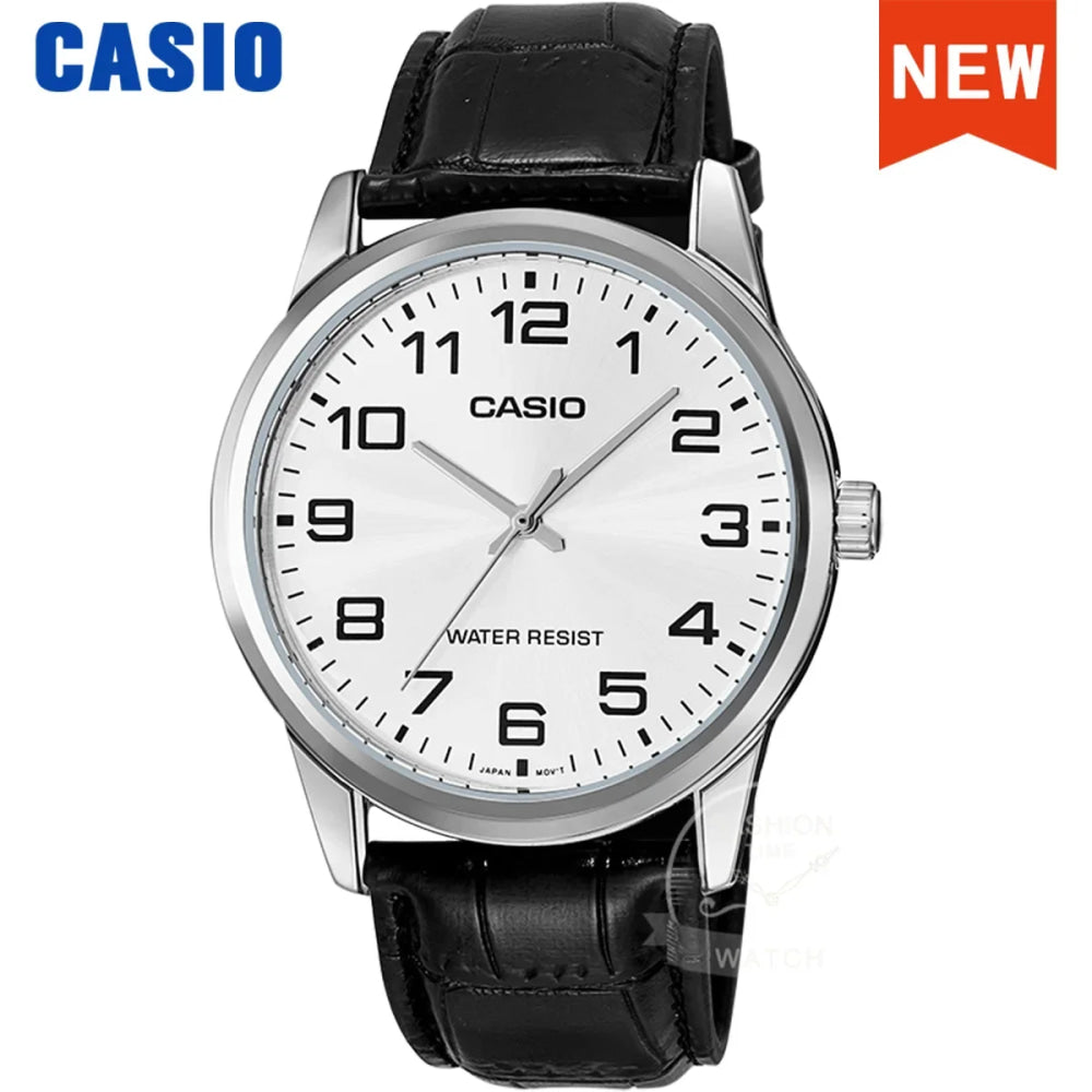 Casio Watch for Men Simple Minimalist Business Style Fashionable Design Water Resistant Quartz Movement MTP-V001