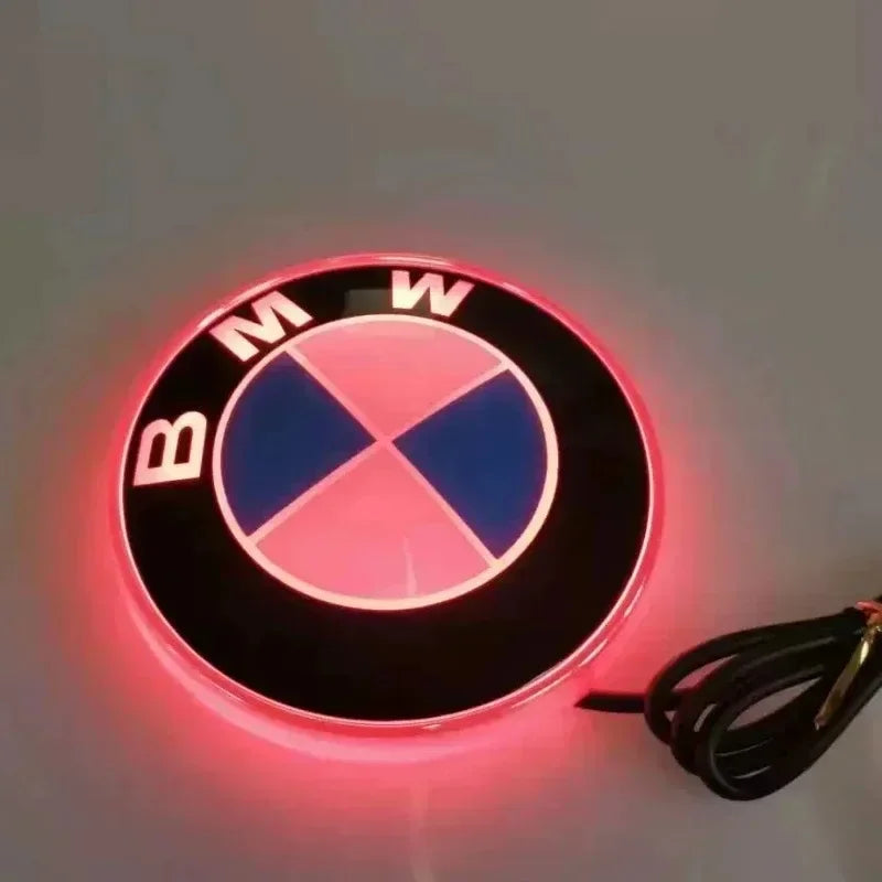 Illuminated LED BMW Logo Emblem Light Up Front Hood Rear Trunk Badge 82mm  Fit BMW E30 E46 E60 F10 F30 G20 M Series Car Styl