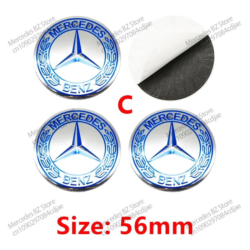 4pcs 56mm 75mm Car Wheel Center Hub Caps Cover Auto Accessories Mercedes Benz Amg C180 C200 C260 W108 W124 W126 W140 W168 W176