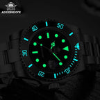 ADDIESDIVE Men's Classic Watch with Ceramic Bezel 200m Water Resistant Casual Quartz Watch BGW9 Blue Luminous Gift Watch MY-H3-2