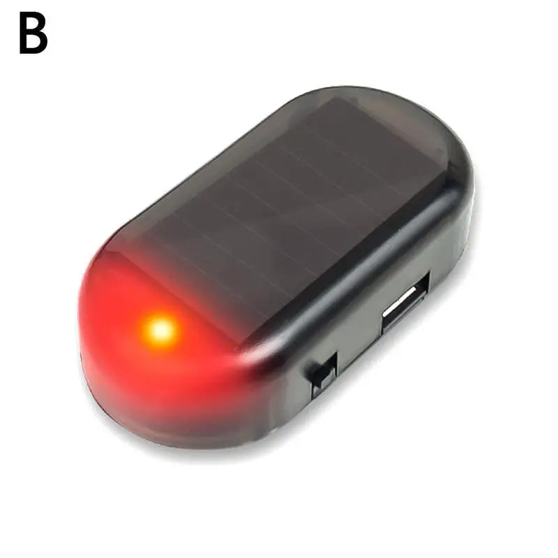 Luz de seguridad falsa para coche con energía Solar, alarma simulada, lámpara LED intermitente inalámbrica, luz de precaución de advertencia antirrobo, 1 Uds.