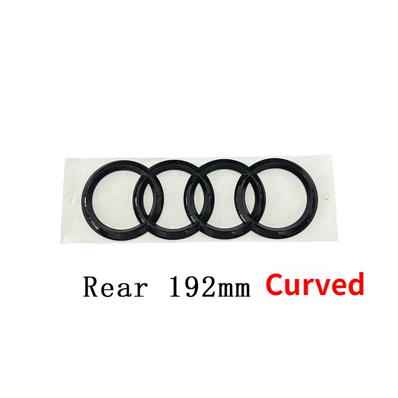 for Audi A5 2010-2019 2020-2024 2.0T S Line Quarrto Sticker 4Ring ABS 192mm 273mm 249mm Car Front Emblem Rear Trunk Decoration