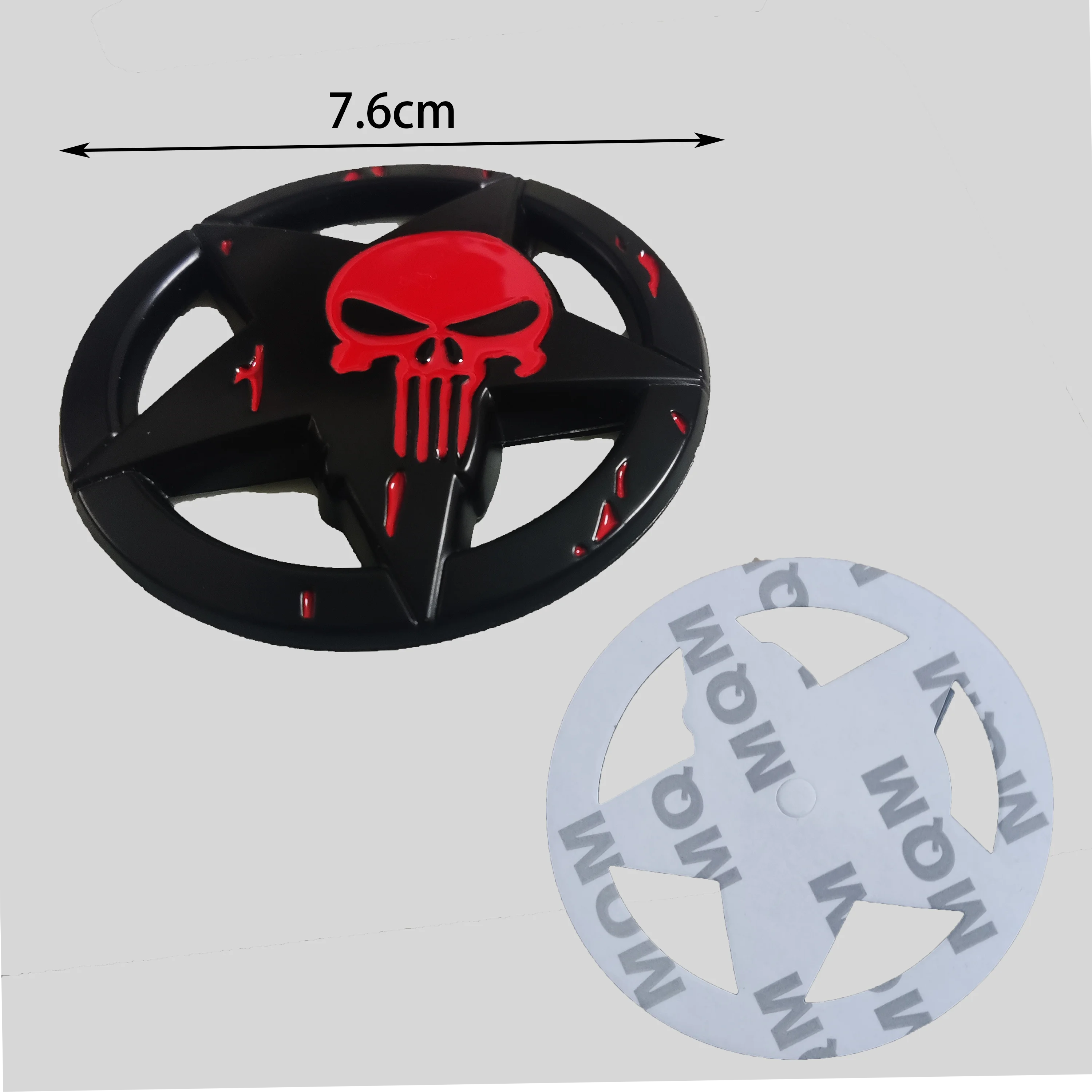 Metal 3D Skull Car Stickers Applicable to the Trunk, Car Doors, Bumpers, Rear Windshield and Fenders of Automobiles