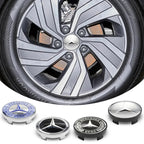 4Pcs 60mm 75mm Car Wheel Center Hub For Mercedes Benz AMG class W205 W203 GLC GLK W206 W220 W211 A180 Cap Rim Cover Accessories