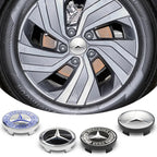 4Pcs 60mm 75mm Car Wheel Center Hub For Mercedes Benz AMG class W205 W203 GLC GLK W206 W220 W211 A180 Cap Rim Cover Accessories