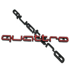 Quattro Emblem 3D ABS Car Front Grille Emblem For Audi A3 A4 A5 A6 A6L A7 A8 Q3 Q5 Q7 S3 S4 S5 RS3 RS4 RS6 Badge Accessories