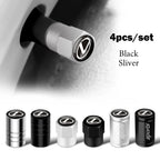 4Pcs Car Wheel Tire Air Valve Caps Stem Covers Exterior Accessories For Lexus LS LC IS350 ES300h ES300 IS250 IS220d NX350h RX LX