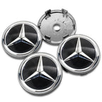 4Pcs 60mm 75mm Car Wheel Center Hub For Mercedes Benz AMG class W205 W203 GLC GLK W206 W220 W211 A180 Cap Rim Cover Accessories