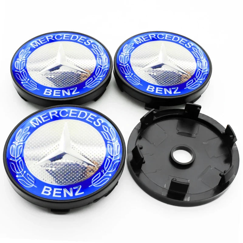 4Pcs 60mm 75mm Car Wheel Center Hub For Mercedes Benz AMG class W205 W203 GLC GLK W206 W220 W211 A180 Cap Rim Cover Accessories