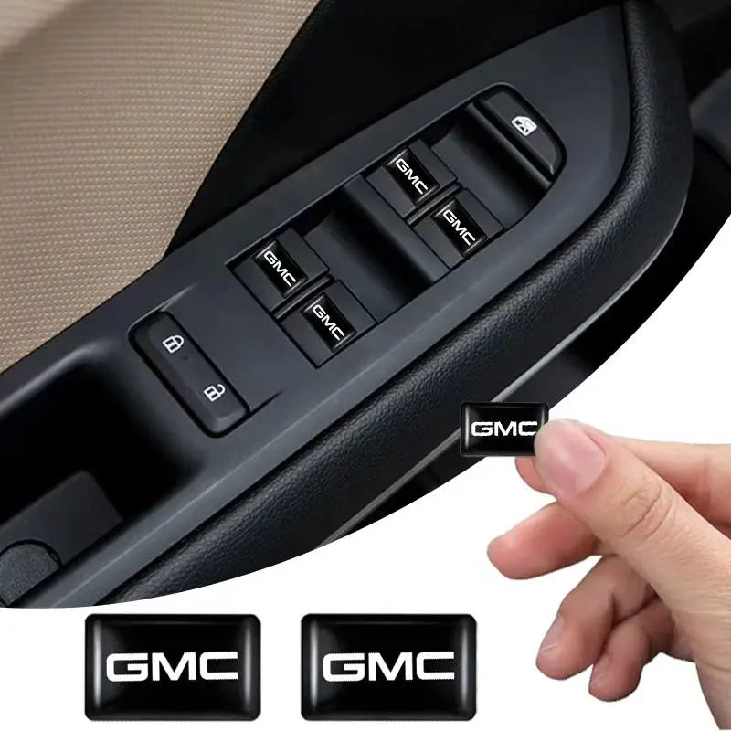 10Pcs Car 3D Epoxy Resin Emblem Interior Stickers Auto Accessories For GMC Terrain Sierra ornament 1500 Yukon Acadia