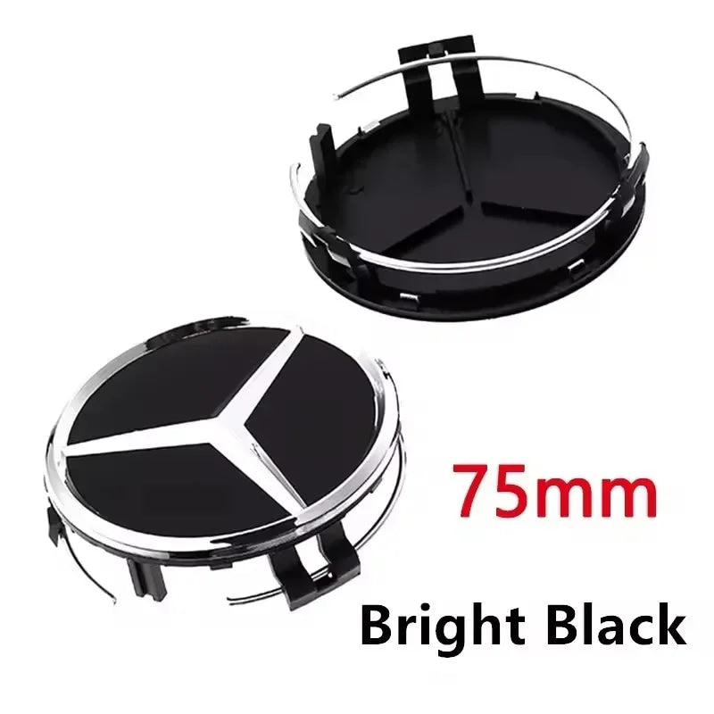 4pcs 56mm 60mm 75mm  68mm3Pin Car Wheel Center Cap Rim Hub Caps Emblem W202 W220 W213 W210 W164 E200 E260 E300 For Mercedes Benz