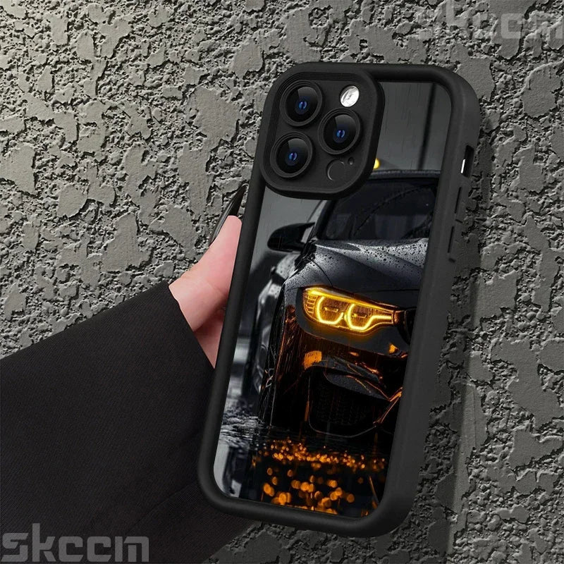 Fashions Car Pattern Silicone Phone Case For iPhone 17 16 Pro Max 15 14 11 12 13 7 8 16 Plus XS X XR Matte Shockproof Soft Cover