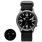 BERNY Full Titanium Watches for Men Super Luminous Sapphire Sports Field Quartz Men's Watch VH31 Wristwatch 5ATM Easy Read