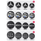 56mm 60mm 65mm 75mm Car Wheel Center Hub Caps Cover Rim Exterior Sticker For Mercedes Benz A B C E Class GLC GLK GLE GLA CLA GLB