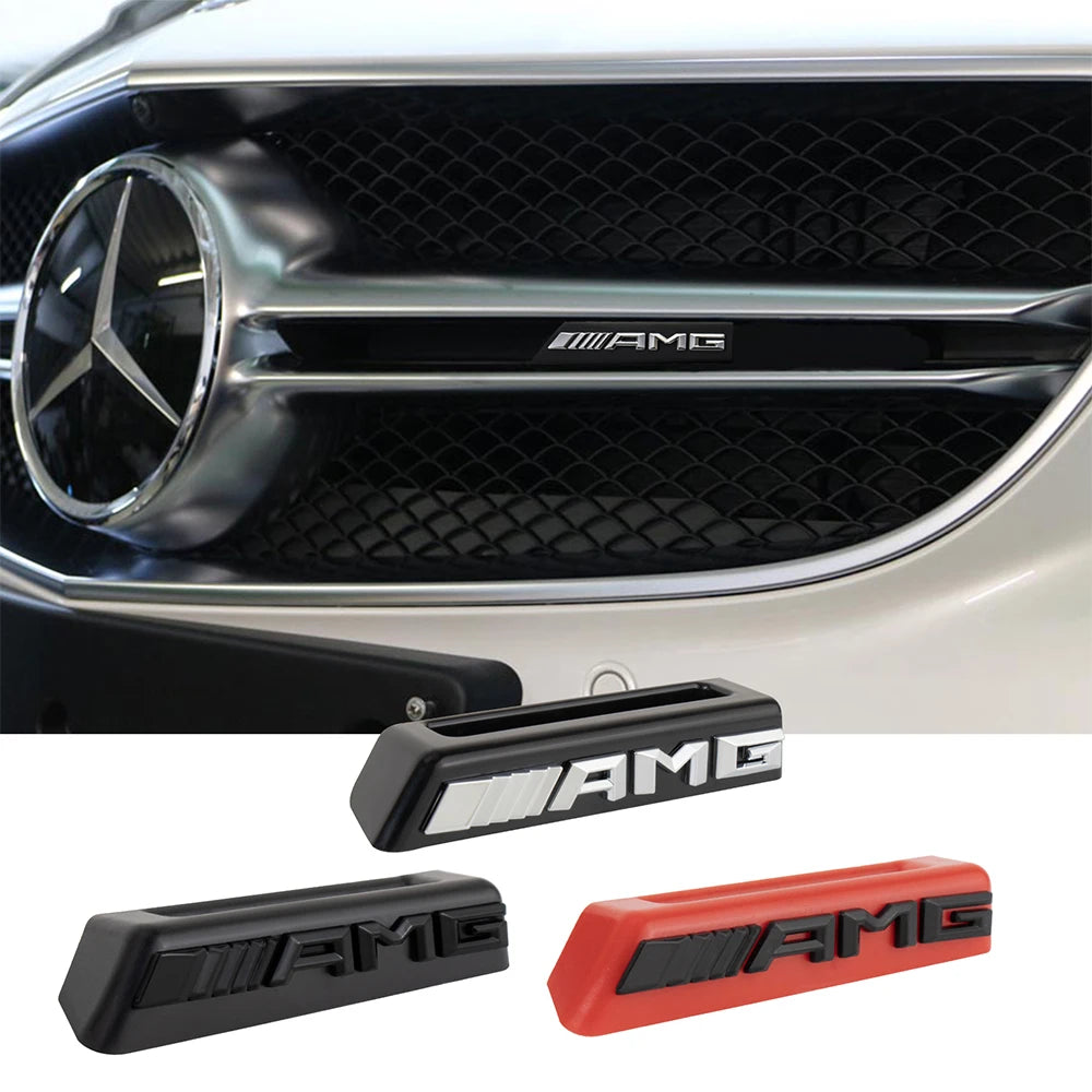 Car Front Grille Emblem Decoration Sticker Auto Styling Accessories For Mercedes Benz AMG W204 W205 B180 W221 W447 Smart CLG GLS