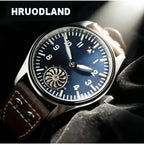 HRUODLAND Pilot Watch for Men BGW-9 Luminous Mechanical Wristwatch 316L Stainless Steel Sapphire Glass 10ATM Waterproof F016
