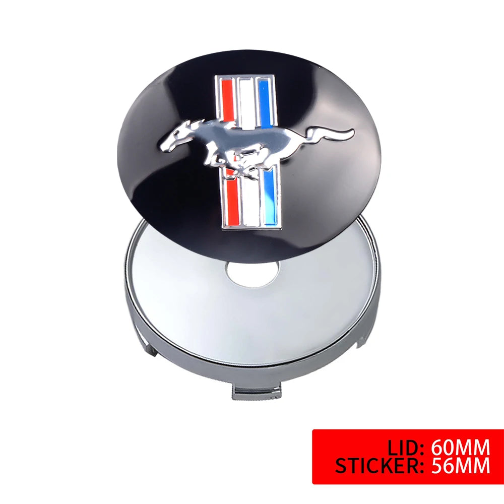 4PCS 56/60mm Car Wheel Hub Caps Badge Covers Auto Accessories For Ford Focus Fiesta Mustang Mondeo Smax Ranger Kuga ST Shelby