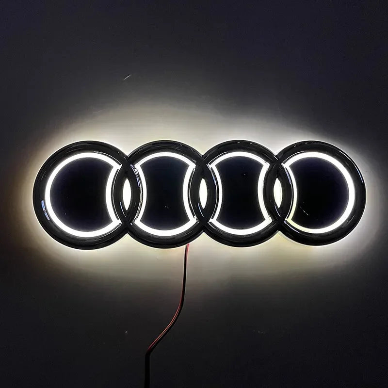 18X5.8CM LED Badge Light Exterior for Audi Q2 Q8 A1 A2 Q3 A3 A4 A5 A6 A7 A8 Q5 Q7 TT Car Rear Trunk Emblem Sticker Accessories
