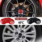 4Pcs 56MM Car Styling Aluminum Wheel Center Hub Caps Stickers For Toyota Rav4 Corolla Camry Aqua Yaris Cross Auris TRD GR Sport