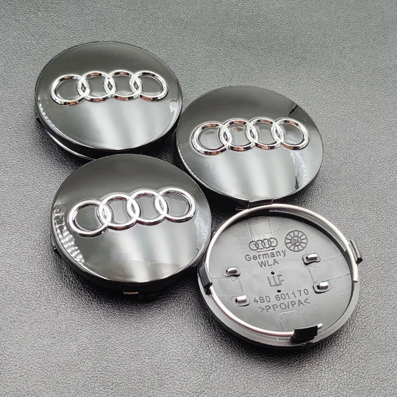 4pcs 60mm 61mm 68mm  Audi Hub Caps Car Wheel Center Caps  For Audi A1 A2 A3 A4 A5 A6 A7 A8 S3 S6 Q3 Q5 Q7 Accessories