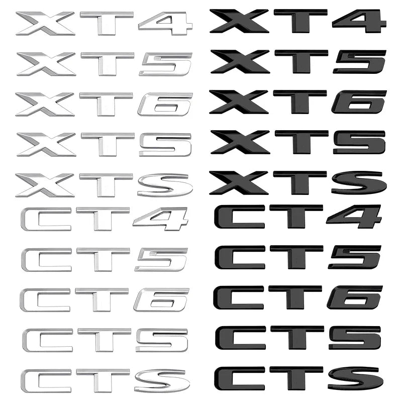 3D Car Rear Trunk Sticker Logo Letters Decals Badge For Cadillac CT4 CT5 CT6 CTS XT4 XT5 XT6 XTS ATS AWD 25T 28T 40T Accessories