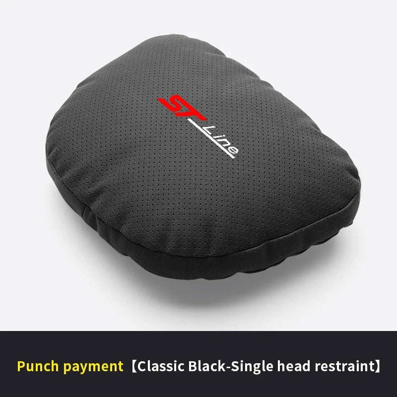 For Ford STline Focus Mondeo Explorer Edge Fiesta Fusion Kuga Escape Auto Headrest Neck Support Lumbar Cushion Soft Neck Pillow