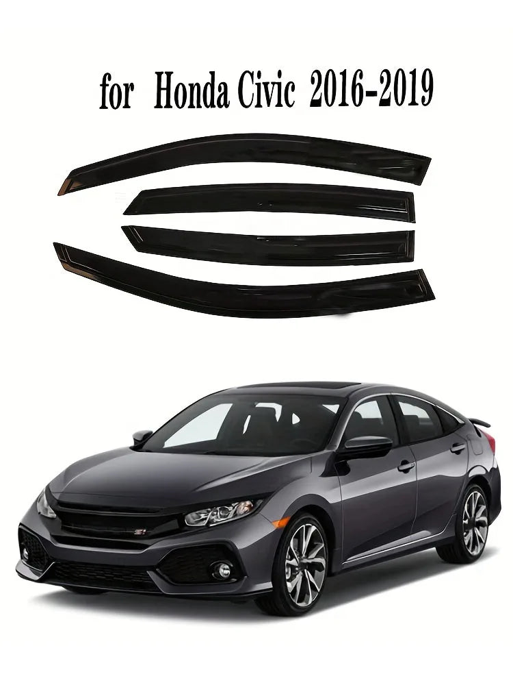 Suitable for Honda Civic 2016-2019 car parts black acrylic sunshade visor sunshade windshield visor
