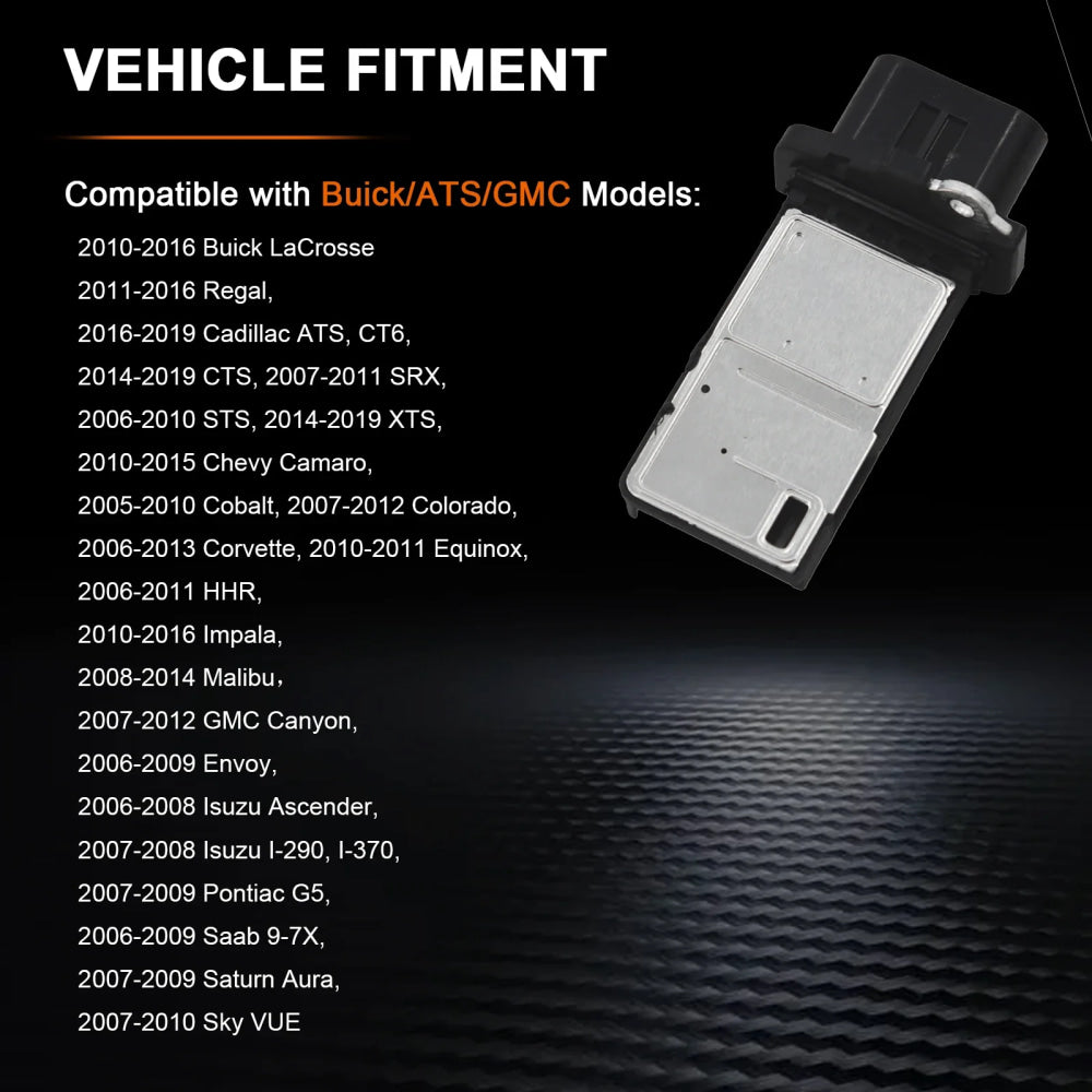 15865791 Mass Air Flow Sensor MAF Sensor Compatible with Buick Regal Cadillac ATS CT6 CTS SRX Chevy Camaro Colorado Equinox